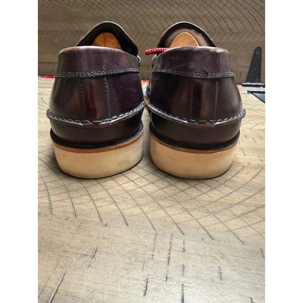 Salvatore Ferragamo Gancini Loafers Mens 8 Burgundy Leather Bit Dress Shoes